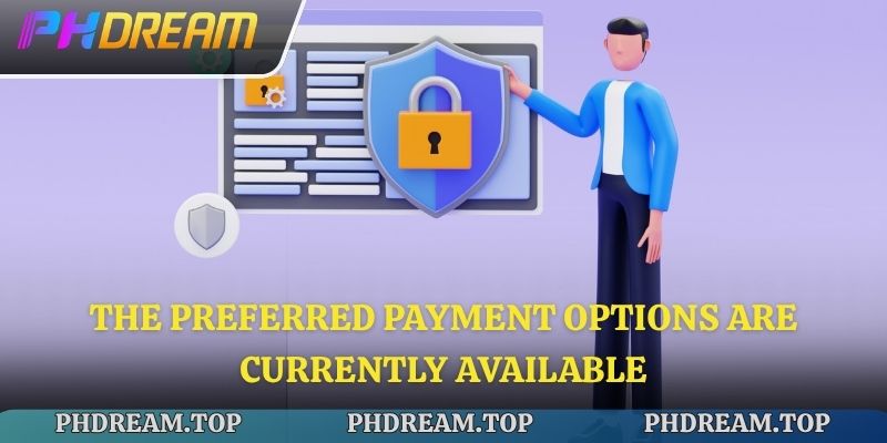 The preferred payment options are currently available.